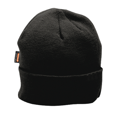Portwest Knit Beanie Insulatex Lined Comfortable Acrylic Black Warm Cap B013-KarWorkwear