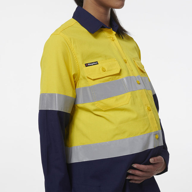 KingGee Womens Workcool Maternity Reflective Shirt K44234-KarWorkwear