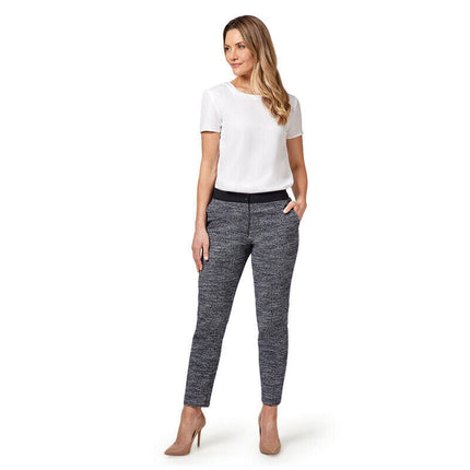 NNT Women Slim line Pant Slim Fit Stretch Comfort Doby Textured Tweed CAT3SF-KarWorkwear