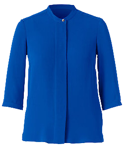 NNT Womens Discontinued Double Georgette 3/4 Sleeve Blue Blouse CAT4Q1-KarWorkwear