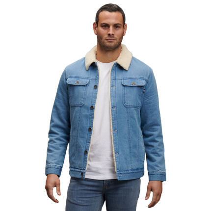 KingGee Mens Urban Denim Jacket Warm Sherpa Lining Winter Comfort Jackets K15041-KarWorkwear