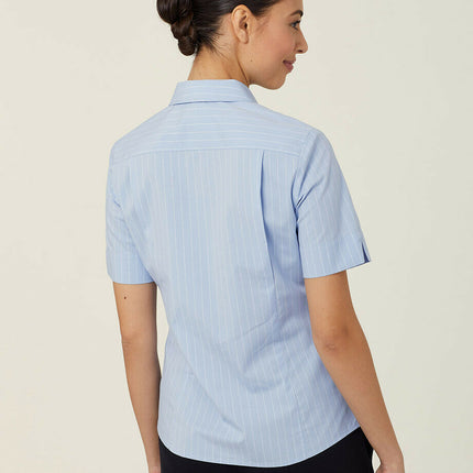 NNT Womens Avignon Pintripe Short Sleeve Slim Casual Shirt  Business CATUK6-KarWorkwear