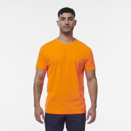 KINGGEE Mens HI Vis Crew Workwear Regular Fit Reflective Sleeve T Shirt K54034-KarWorkwear