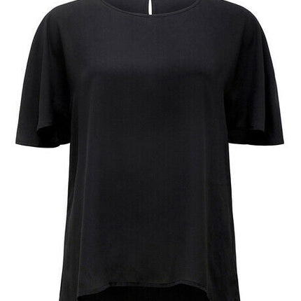 NNT Women Soft Georgette Cape Blouse Short Sleeve Cap Sleeve Formal Shirt CATU2S-KarWorkwear