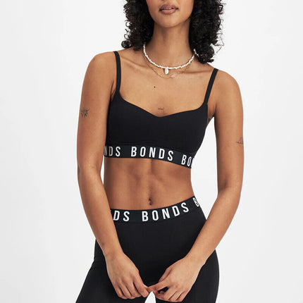 Bonds Womens Icons Wirefree Bra Soft Cotton Stretch Jacquard Elastic Band YWL4-KarWorkwear