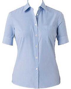 NNT Womens Cotton Blend Balance Stripe S/S Sction BK Shirt Business Shirt CAT47A-KarWorkwear