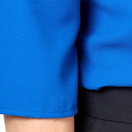 NNT Womens 3/4 Sleeve Pleat Detail Formal Blouse Classic Fit Business CATUDK-KarWorkwear