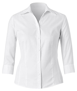 NNT Mens Textured Twill 3/4 Darted White Collared Business Shirt CAT4JG-KarWorkwear