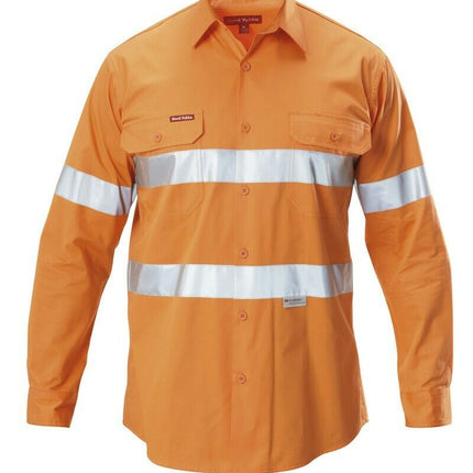 Hard Yakka Koolgear Long Sleeve Work Shirt Hi-Vis Taped Lightweight Y07996-KarWorkwear