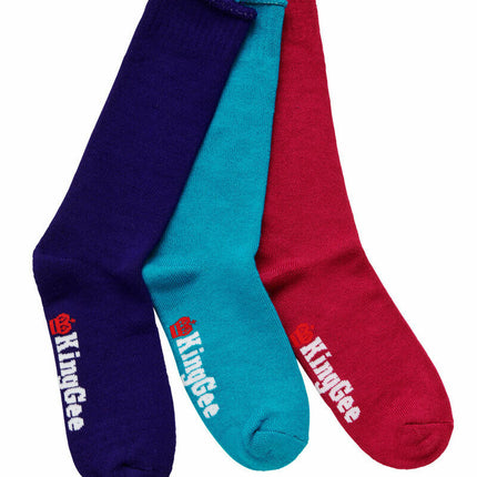 KingGee Womens Bamboo Work Socks 3 Pack Comfy Made in Australia Workwear K49271-KarWorkwear