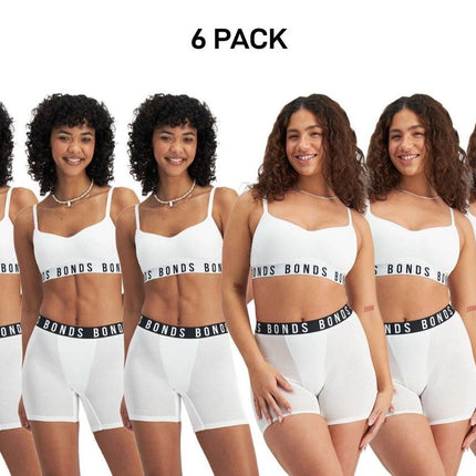 Bonds Womens Icons Wirefree Bra Soft Cotton Stretch Jacquard Elastic 6 Pack YWL4-KarWorkwear