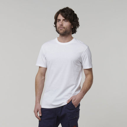 Hard Yakka Mens Cotton Breathable Crew Neck Short Sleeve Core Tee Y19251-KarWorkwear