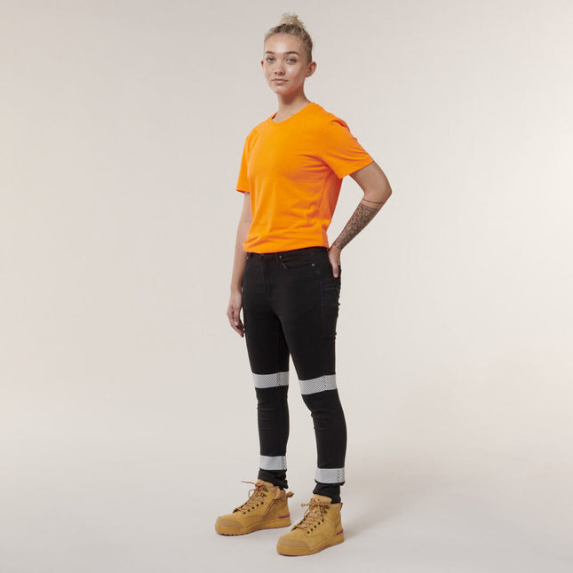 Hard Yakka 2 Pack Womens Taped Stretch Demin Reflective Jeggings Y08302-KarWorkwear