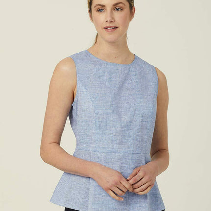 NNT Womens Avignon Abstract Sleeveless Shell Top Flattering Waist Comfort CATUK9-KarWorkwear