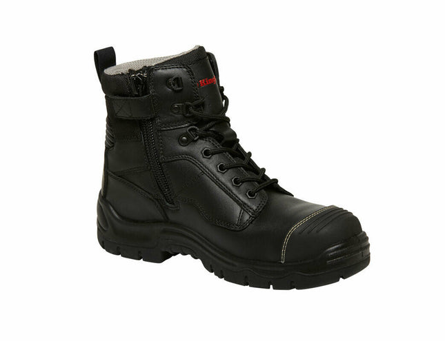 KingGee Mens Phoenix 6Z Side UP Work Safety Boots Nubuck Leather Comfy K27890-KarWorkwear