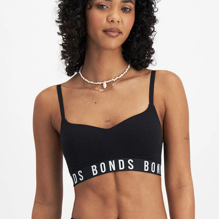 Bonds Womens Icons Wirefree Bra Soft Cotton Stretch Jacquard Elastic 3 Pack YWL4-KarWorkwear