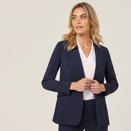 NNT Womens Crepe Stretch Comfortable Relaxed Lightweight Longline Jacket CAT1H8-KarWorkwear