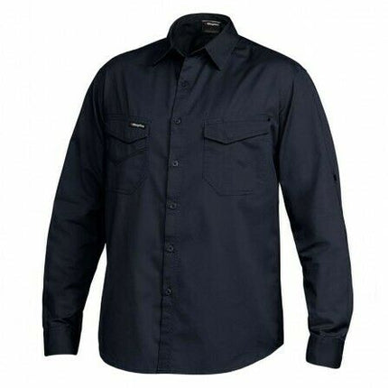 KingGee Mens Tradies Shirt L/S Fashioned Workwear Lightweight Breathable K14350-KarWorkwear