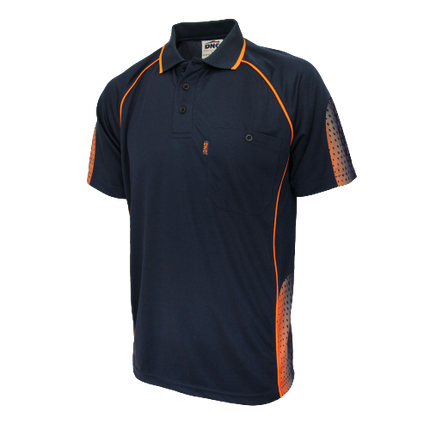 DNC Workwear Mens Hi-Vis GALAXY Sublimated Polo Work Shirt Short Sleeve 5218-KarWorkwear