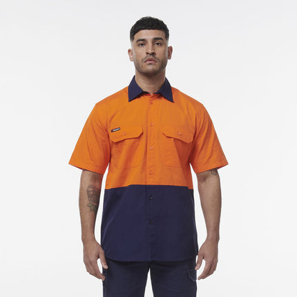 KingGee Men Workcool Vented Spliced Short Sleeve Shirt K54008-KarWorkwear