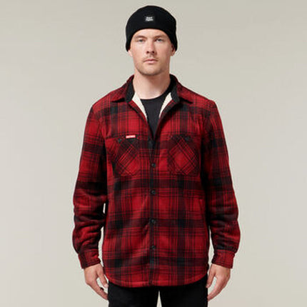 Hard Yakka Mens Legends Sherpa Comfy Fleece Jacket With Free Beanie Work Y06518-KarWorkwear