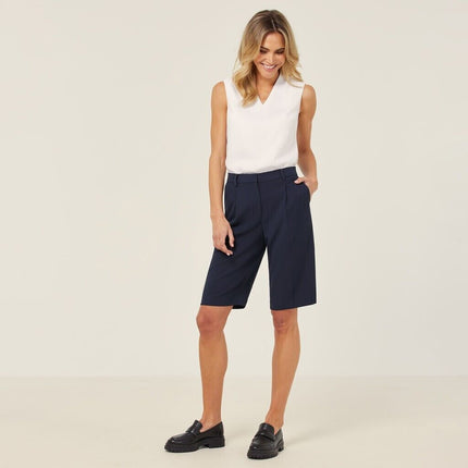 NNT Womens Crepe Lightweight Comfy Stretch Relaxed Knee Length Short CAT3YE-KarWorkwear