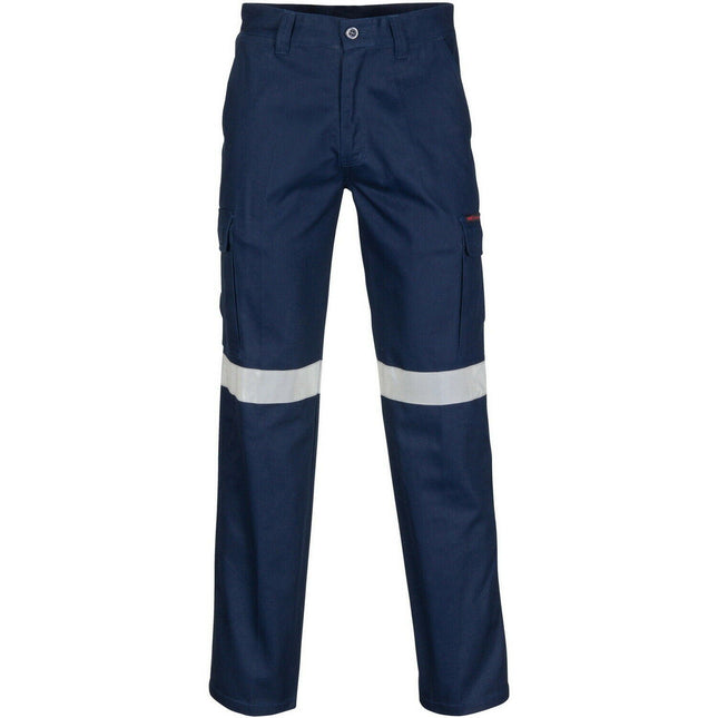 DNC Workwear Mens Middle Weight Cotton Double Angled Cargo Pants Reflective 1504-KarWorkwear