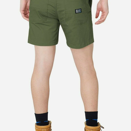 Mens Elwood Work Basic Shorts Stretch Twill Reinforced Pockets Tradie EWD202-KarWorkwear