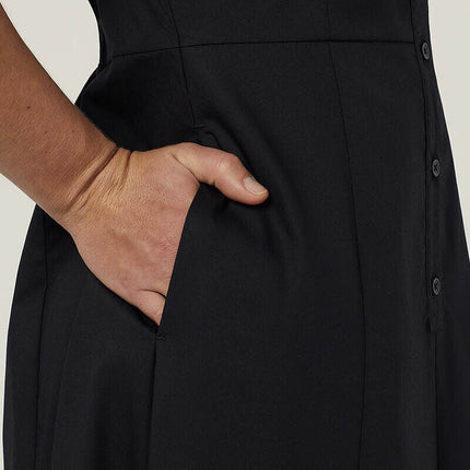 NNT Womens Avignon Shirt Dress Fit Flare Collared Elbow Length Cotton CAT69K-KarWorkwear