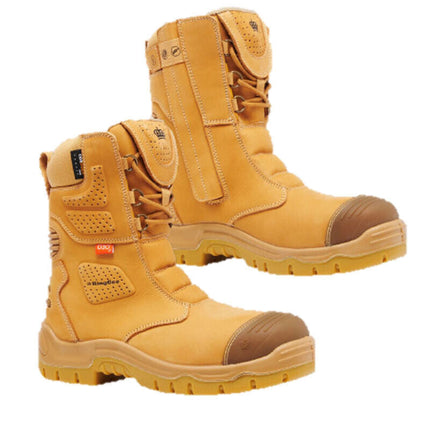 KingGee Mens Bennu Rigger Wheat Water Resistant Full-Grain Leather Work K27173-KarWorkwear