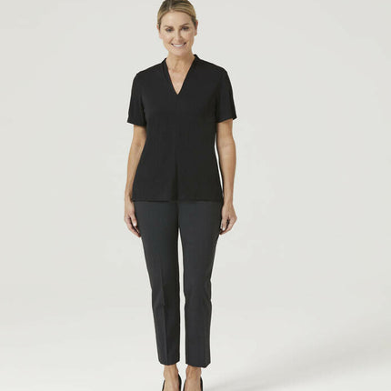 NNT Womens Matt Jersey V Neck Business Short Sleeve Formal Shirt Comfy CATUHP-KarWorkwear