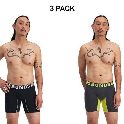 Bonds Mens Chafe Off Trunk Inner Thigh Panel Comfort & Friction Free 3 Pack MWB6-KarWorkwear