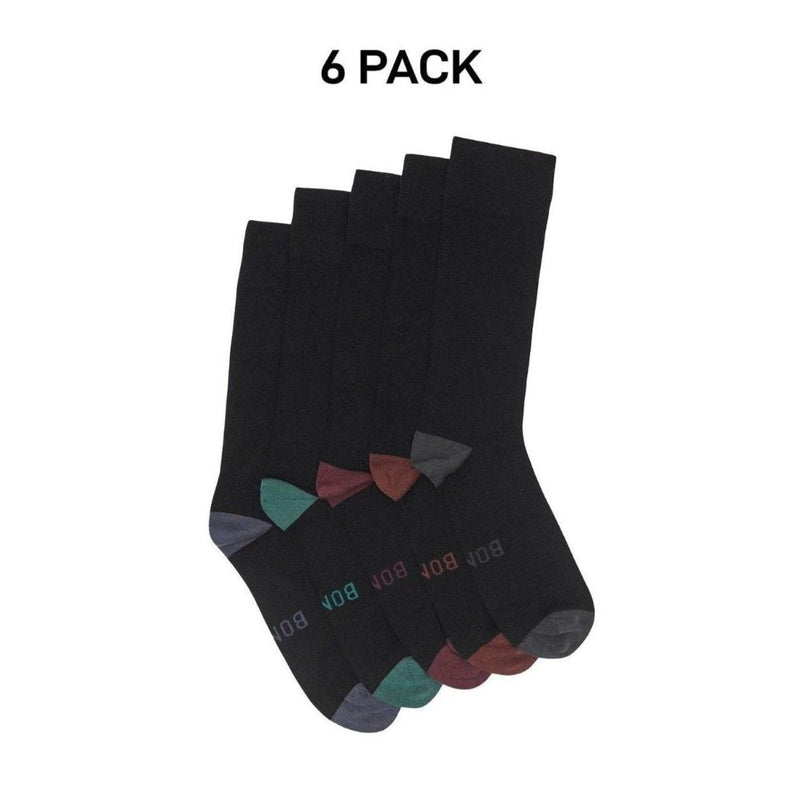 Bonds Mens Bamboo Crew Socks Fine Seams Comfy Toes & Ankle Support 6 Pack SZFQ5W-KarWorkwear