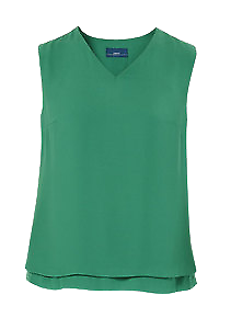 NNT Womens Discontinues Double Georgette V Neck Layrd BLS Short Sleeve CAT9XN-KarWorkwear