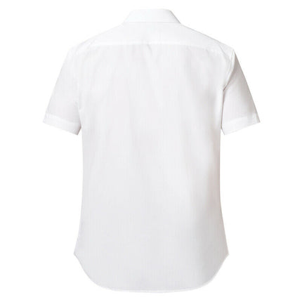 NNT Mens Business Shirt Poplin Short Sleeve Cotton Blend Formal Shirt CATJ8X-KarWorkwear