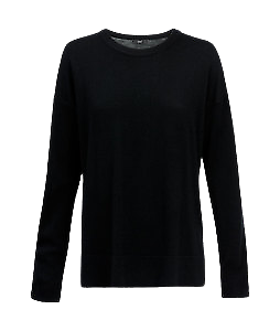 NNT Mens Long Sleeve Sweater Black Relaxed Drop Shoulder CAT5BP-KarWorkwear