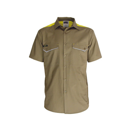 DNC Mens RipStop Cool Cotton Tradies Shirt, S/S Lightweight Breathable 3581-KarWorkwear