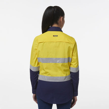 KingGee Women Workcool Vented Closed Front Reflective Shirt K44230-KarWorkwear
