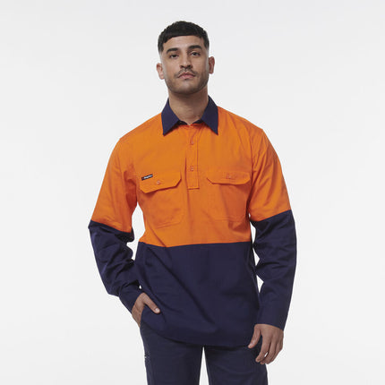 KingGee Mens Workcool Vented Closed Front Spliced Shirt K54011-KarWorkwear