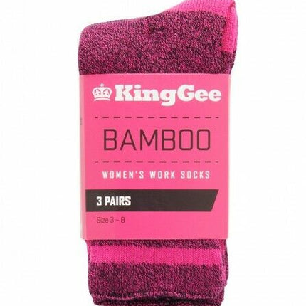 KingGee Women's Bamboo Socks 3 Pack Comfort Breathable Work Warm Soft K49015-KarWorkwear