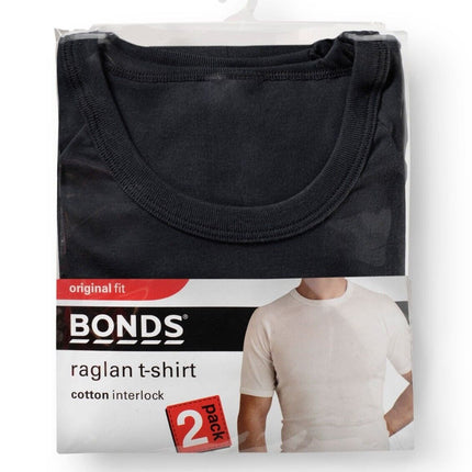 Bonds Mens Genuine Raglan Crew Neck Perfect Tee Close Body Fit 6 Pack M9372W-KarWorkwear