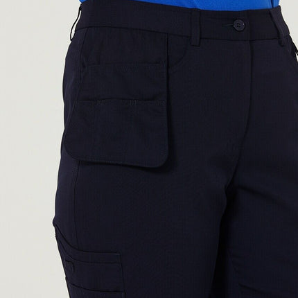 Womens NNT UNIFORMS P/V Gaberdine Flex Waist Cargo Navy Work Pants CAT3TY-KarWorkwear