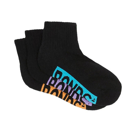 Bonds Kids Cushioned Quarter Crew Socks Comfy Stay Put Grip Soles 12 Pack RXVP3N-KarWorkwear