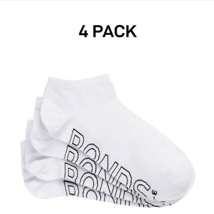 Bonds Womens Lightweight Low Cut Smooth Comfy Stay-Put Fit Socks 4 Pack LXPV4N-KarWorkwear