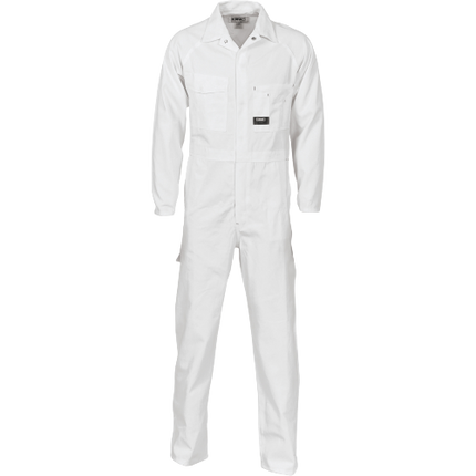 DNC Workwear Mens Cotton Drill Coverall Hi Vis Work Safety Sun Protection 3101-KarWorkwear