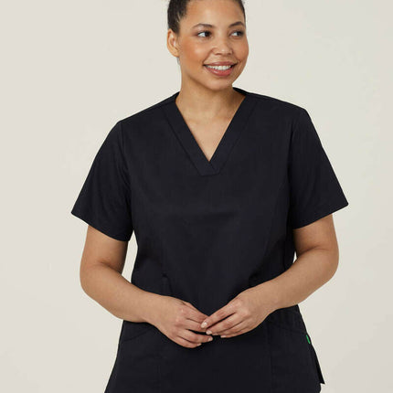 NNT Uniform Womens Next Gen Antibacterial Florence Scrub Top V Neck Nurse CATULM-KarWorkwear