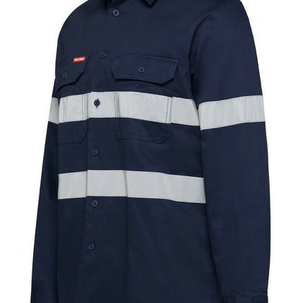 Hard Yakka Foundations Long Sleeve Taped Cotton Drill Work Shirt Y07227-KarWorkwear