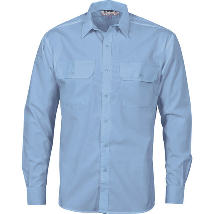DNC Workwear Mens Polyester Cotton Work Shirt Long Sleeve Business Casual 3212-KarWorkwear