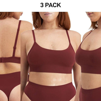 Bonds Womens Bases Bralette Smooth Super Comfy and Supportive Bra 3 Pack WT96-KarWorkwear