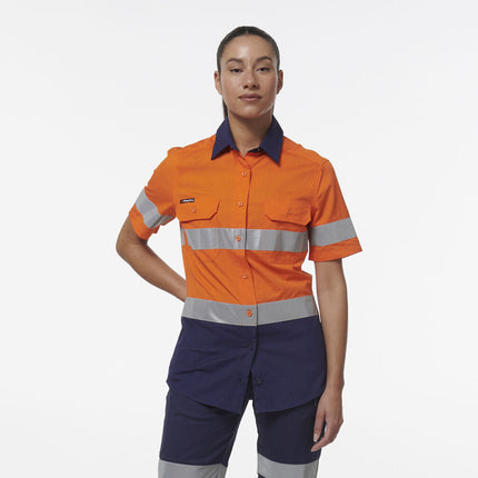 KingGee Womens Workcool Vented Reflective Short Sleeve Shirt K44229-KarWorkwear